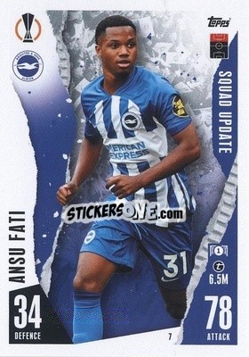 Sticker Ansu Fati - UEFA Champions League & Europa League 2023-2024. Match Attax Extra
 n. 7 - Topps