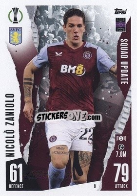 Sticker Nicolo Zaniolo - UEFA Champions League & Europa League 2023-2024. Match Attax Extra
 n. 9 - Topps