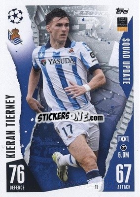 Sticker Kieran Tierney - UEFA Champions League & Europa League 2023-2024. Match Attax Extra
 n. 11 - Topps