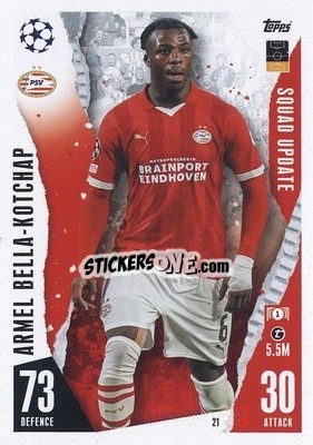Sticker Armel Bella-Kotchaf - UEFA Champions League & Europa League 2023-2024. Match Attax Extra
 n. 21 - Topps