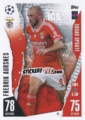 Sticker Fredik Aursnus - UEFA Champions League & Europa League 2023-2024. Match Attax Extra
 n. 23 - Topps