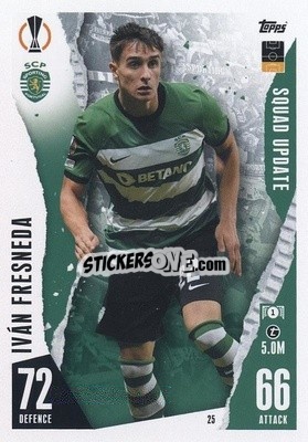 Sticker Iván Fresneda - UEFA Champions League & Europa League 2023-2024. Match Attax Extra
 n. 25 - Topps