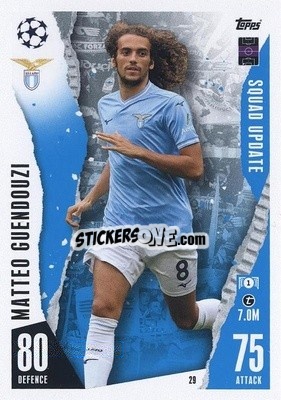 Sticker Matteo Guendouzi - UEFA Champions League & Europa League 2023-2024. Match Attax Extra
 n. 29 - Topps