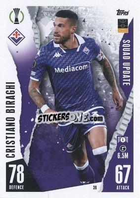 Sticker Cristiano Biraghi - UEFA Champions League & Europa League 2023-2024. Match Attax Extra
 n. 39 - Topps