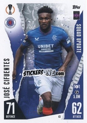 Sticker José Cifuentes - UEFA Champions League & Europa League 2023-2024. Match Attax Extra
 n. 43 - Topps
