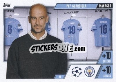 Figurina Pep Guardiola - UEFA Champions League & Europa League 2023-2024. Match Attax Extra
 - Topps