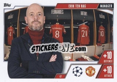 Sticker Erik ten Hag - UEFA Champions League & Europa League 2023-2024. Match Attax Extra
 n. 47 - Topps