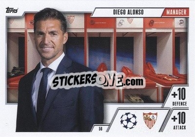 Cromo Diego Alonso - UEFA Champions League & Europa League 2023-2024. Match Attax Extra
 - Topps