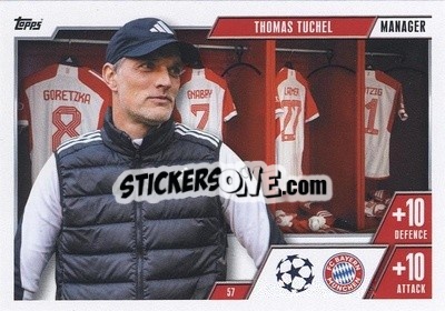 Sticker Thomas Tuchel - UEFA Champions League & Europa League 2023-2024. Match Attax Extra
 n. 57 - Topps