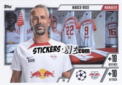 Sticker Marco Rose - UEFA Champions League & Europa League 2023-2024. Match Attax Extra
 n. 59 - Topps