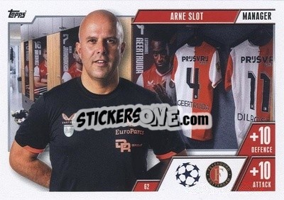 Sticker Arne Slot - UEFA Champions League & Europa League 2023-2024. Match Attax Extra
 n. 62 - Topps