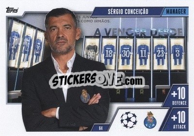 Sticker Sérgio Conceição - UEFA Champions League & Europa League 2023-2024. Match Attax Extra
 - Topps