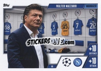 Sticker Walter Mazzarri - UEFA Champions League & Europa League 2023-2024. Match Attax Extra
 n. 66 - Topps