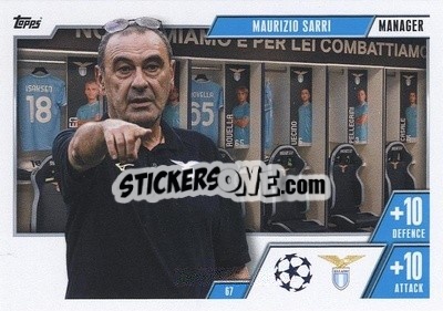 Sticker Maurizio Sarri - UEFA Champions League & Europa League 2023-2024. Match Attax Extra
 n. 67 - Topps