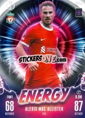 Sticker Alexis Mac Allister - UEFA Champions League & Europa League 2023-2024. Match Attax Extra
 n. 273 - Topps