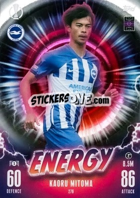 Sticker Kaoru Mitoma - UEFA Champions League & Europa League 2023-2024. Match Attax Extra
 n. 276 - Topps