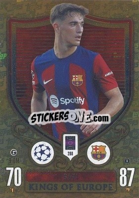 Sticker Gavi - UEFA Champions League & Europa League 2023-2024. Match Attax Extra
 n. 288 - Topps