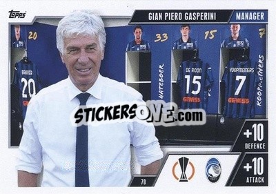 Sticker Gian Piero Gasperini - UEFA Champions League & Europa League 2023-2024. Match Attax Extra
 n. 70 - Topps