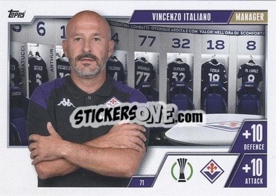 Sticker Vicenzo Italiano - UEFA Champions League & Europa League 2023-2024. Match Attax Extra
 n. 71 - Topps
