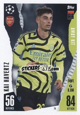 Sticker Kai Havertz - UEFA Champions League & Europa League 2023-2024. Match Attax Extra
 n. 74 - Topps