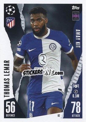 Sticker Thomas Lemar - UEFA Champions League & Europa League 2023-2024. Match Attax Extra
 n. 82 - Topps