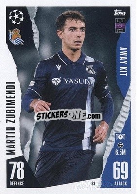 Sticker Martin Zubimendi - UEFA Champions League & Europa League 2023-2024. Match Attax Extra
 n. 83 - Topps