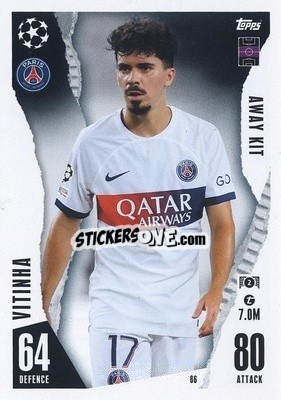 Sticker Vitinha - UEFA Champions League & Europa League 2023-2024. Match Attax Extra
 n. 86 - Topps