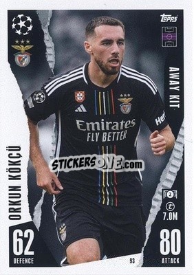 Cromo Orkun Kökçü - UEFA Champions League & Europa League 2023-2024. Match Attax Extra
 - Topps