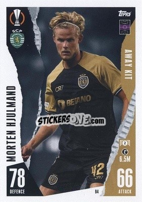 Sticker Morten Hjulmand - UEFA Champions League & Europa League 2023-2024. Match Attax Extra
 n. 94 - Topps