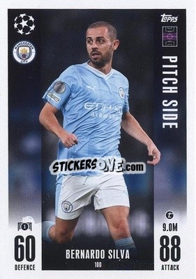 Sticker Bernardo Silva - UEFA Champions League & Europa League 2023-2024. Match Attax Extra
 n. 100 - Topps