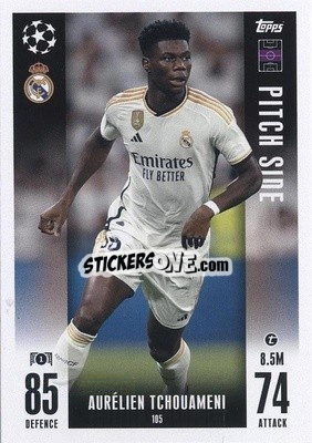 Sticker Aurélien Tchouaméni - UEFA Champions League & Europa League 2023-2024. Match Attax Extra
 n. 105 - Topps