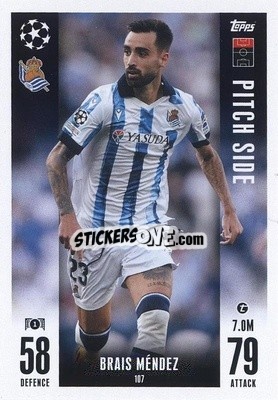 Sticker Brais Méndez - UEFA Champions League & Europa League 2023-2024. Match Attax Extra
 n. 107 - Topps