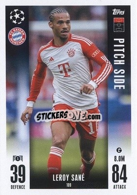 Sticker Leroy Sané - UEFA Champions League & Europa League 2023-2024. Match Attax Extra
 n. 109 - Topps