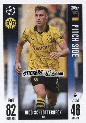 Sticker Nico Schlotterbeck - UEFA Champions League & Europa League 2023-2024. Match Attax Extra
 n. 110 - Topps