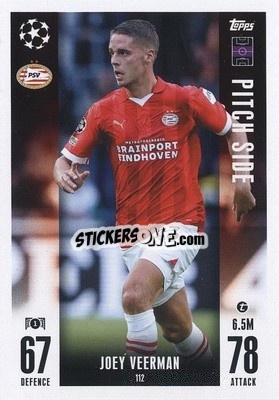 Sticker Joey Veerman - UEFA Champions League & Europa League 2023-2024. Match Attax Extra
 n. 112 - Topps