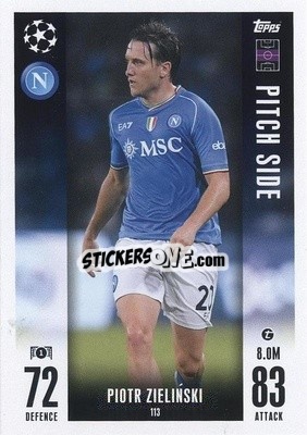 Sticker Piotr Zielinski - UEFA Champions League & Europa League 2023-2024. Match Attax Extra
 n. 113 - Topps