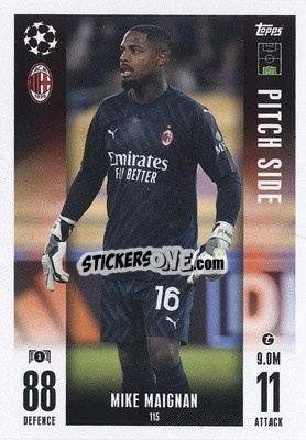Sticker Mike Maignan - UEFA Champions League & Europa League 2023-2024. Match Attax Extra
 n. 115 - Topps