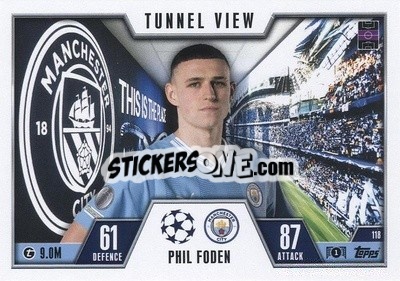Sticker Phil Foden - UEFA Champions League & Europa League 2023-2024. Match Attax Extra
 n. 118 - Topps