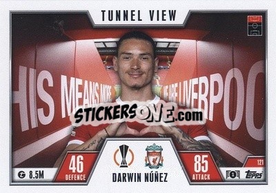 Sticker Darwin Núñez - UEFA Champions League & Europa League 2023-2024. Match Attax Extra
 n. 121 - Topps