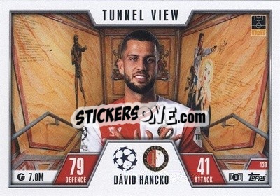 Sticker Dávid Hancko - UEFA Champions League & Europa League 2023-2024. Match Attax Extra
 n. 130 - Topps
