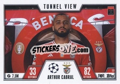 Sticker Arthur Cabral - UEFA Champions League & Europa League 2023-2024. Match Attax Extra
 n. 131 - Topps