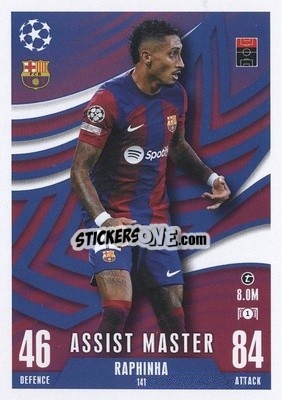 Sticker Raphina - UEFA Champions League & Europa League 2023-2024. Match Attax Extra
 n. 141 - Topps