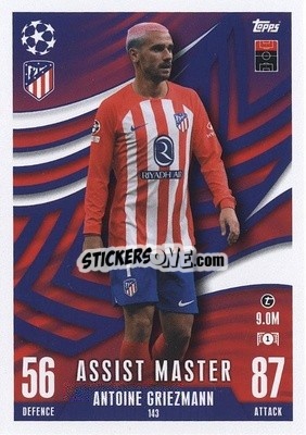 Sticker Antoine Griezmann - UEFA Champions League & Europa League 2023-2024. Match Attax Extra
 n. 143 - Topps
