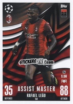 Sticker Rafael Leão - UEFA Champions League & Europa League 2023-2024. Match Attax Extra
 n. 150 - Topps