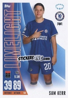 Sticker Sam Kerr - UEFA Champions League & Europa League 2023-2024. Match Attax Extra
 n. 156 - Topps