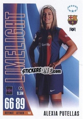 Sticker Alexia Putellas - UEFA Champions League & Europa League 2023-2024. Match Attax Extra
 n. 163 - Topps