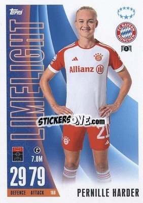 Sticker Pernille Harder - UEFA Champions League & Europa League 2023-2024. Match Attax Extra
 n. 168 - Topps