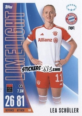 Sticker Lea Schüller - UEFA Champions League & Europa League 2023-2024. Match Attax Extra
 n. 169 - Topps