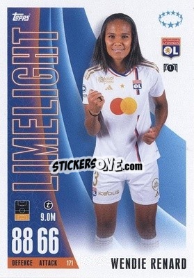 Sticker Wendie Renard - UEFA Champions League & Europa League 2023-2024. Match Attax Extra
 n. 171 - Topps
