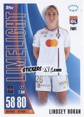 Sticker Lindsey Horan - UEFA Champions League & Europa League 2023-2024. Match Attax Extra
 n. 172 - Topps